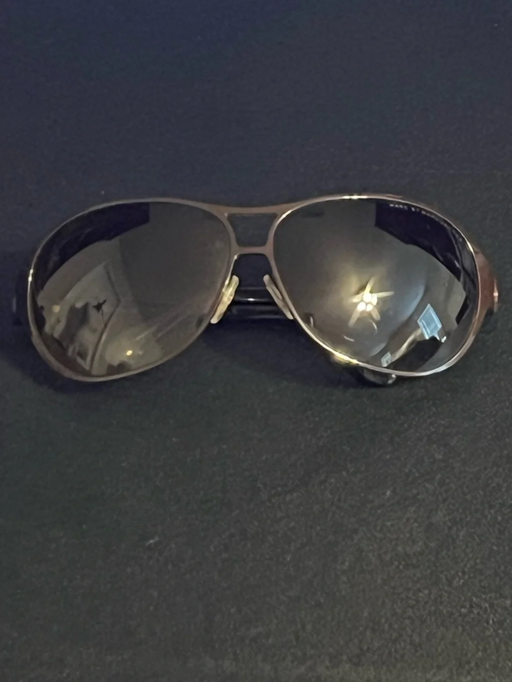NWOT Marc by Marc Jacobs Black Frame Aviator Sunglasses
